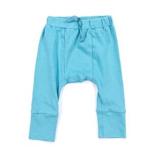 Kate Quinn Baby 12-18m Blue Organic Cotton Harem Pants Elastic‎ Waist Drawstring